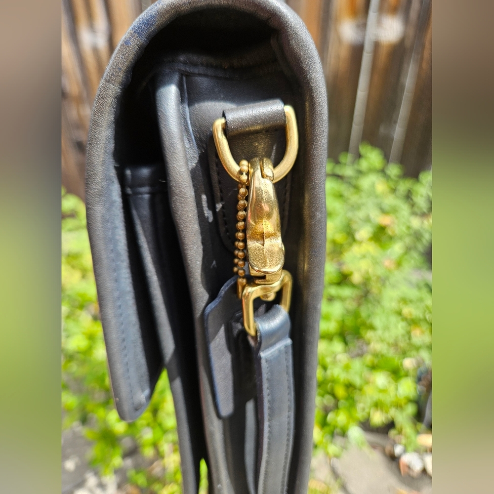 Coach Vintage Station Bag #5130 Navy Leather Crossbody w/ Hangtag - Picture 5 of 16